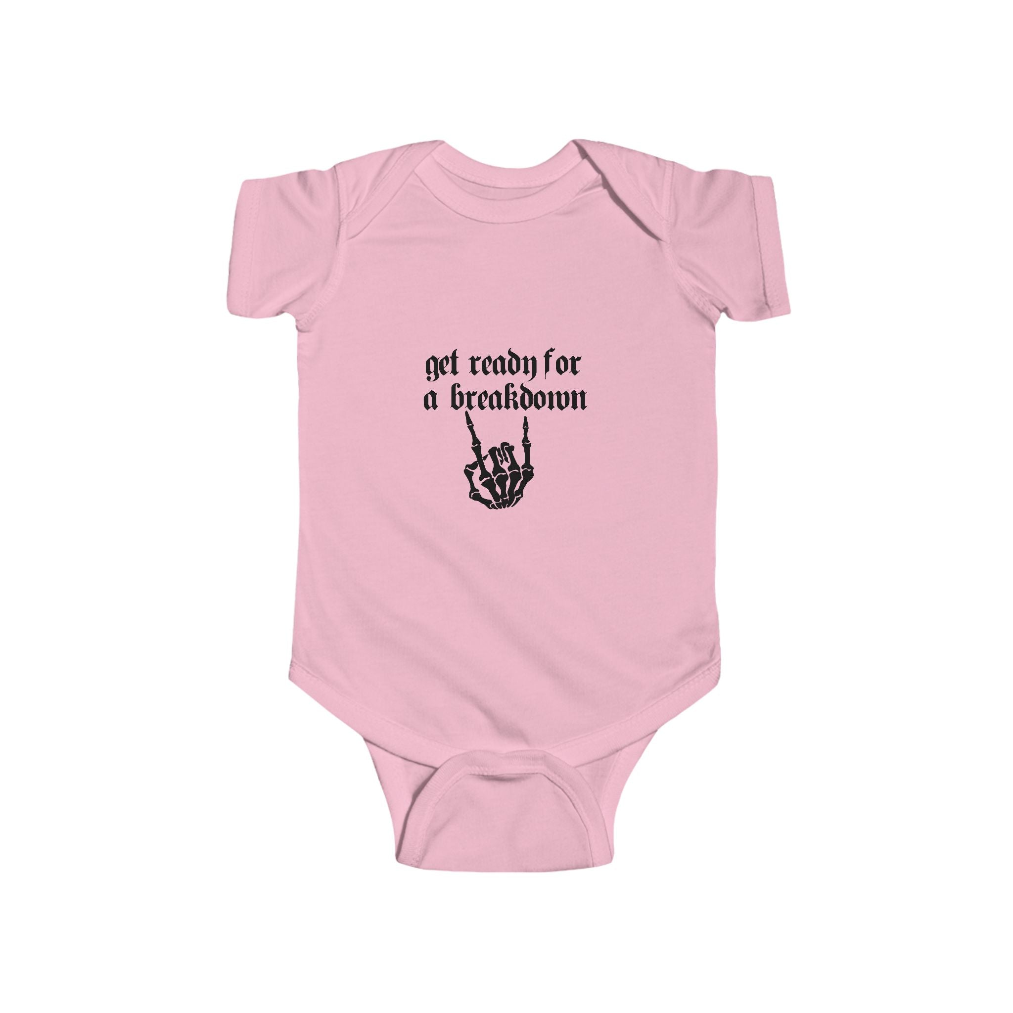 "Get Ready for a Breakdown" - Gothic Skeleton Baby Onesie